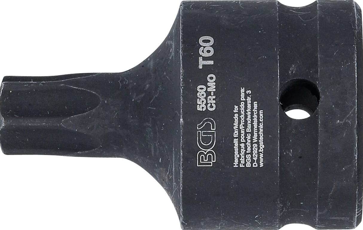 IMPACT BIT SOCKET | 20 MM (3/4") DRIVE | T-STAR (FOR TORX) T60 (5560)