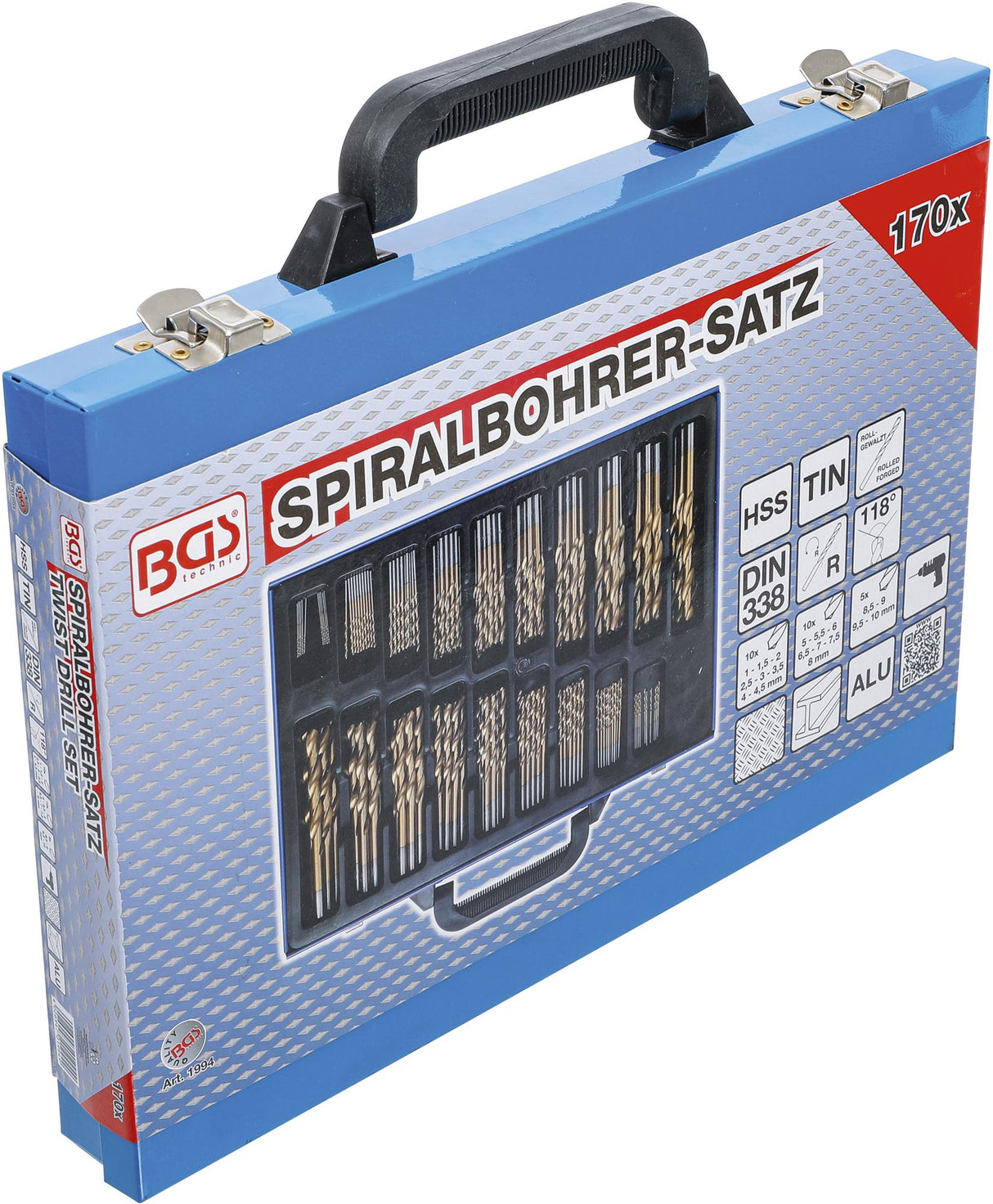 TWIST DRILL SET | HSS | TITANIUM NITRATED | 1 - 10 MM | 170 PCS. (1994)