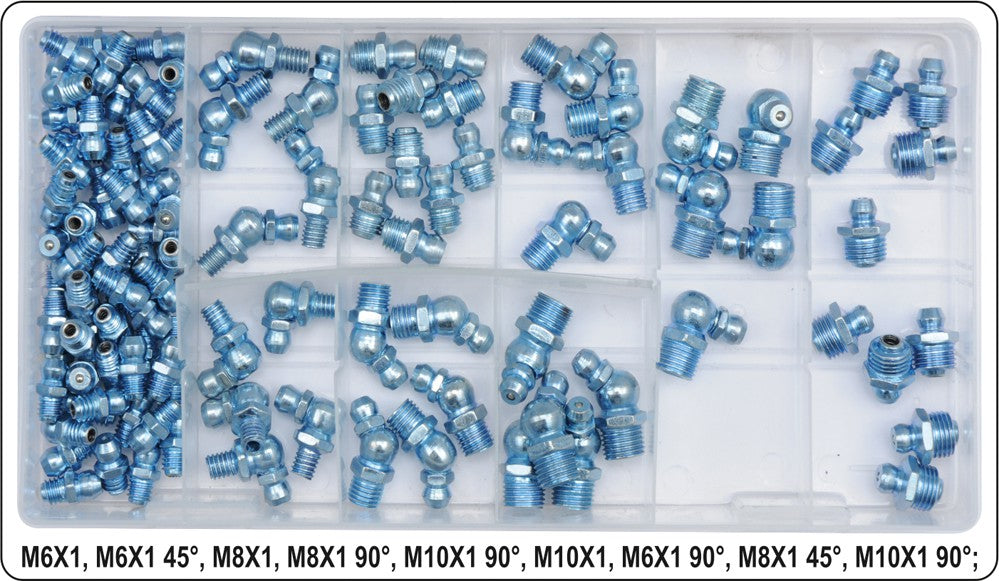 GREASE NIPPLE METRIC ASSORTMENT 110PCS (YT-06888)