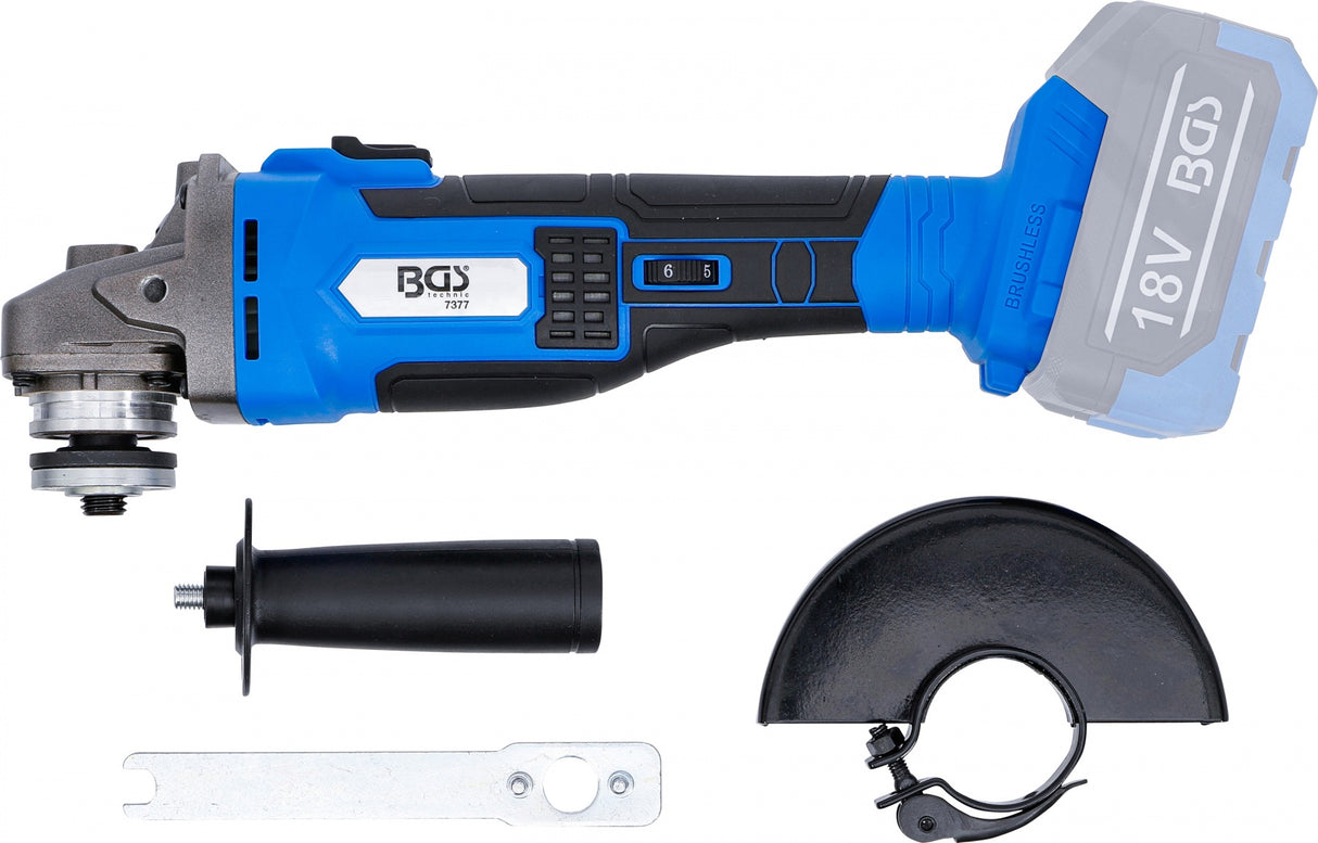 CORDLESS ANGLE GRINDER SET | BRUSHLESS | 18 V | WITH RECHARGEABLE BATTERY AND QUICK CHARGER (7396)