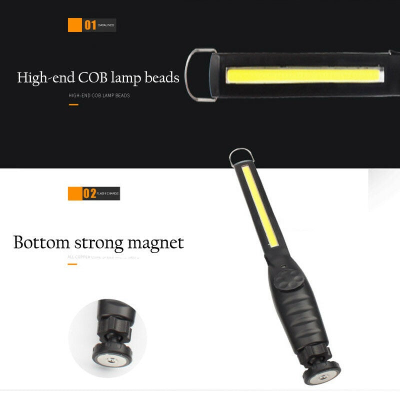 COB-LED WORK LAMP | ULTRA SLIM TYPE | MULTI-POSITION | MAGNETIC | USB (CSW581)