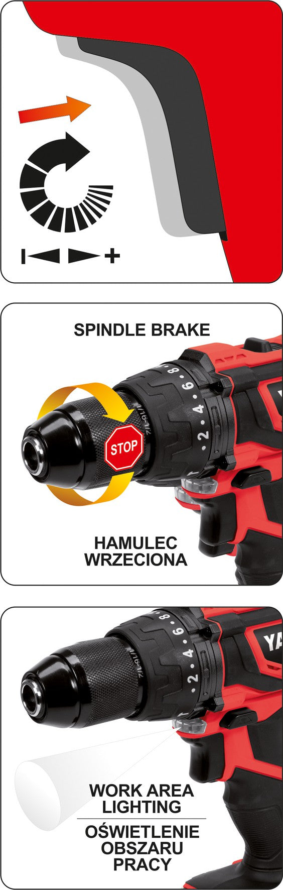 IMPACT DRILL DRIVER 18V 40NM - BODY (YT-82787)