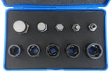 BOLT EXTRACTOR AND SOCKET SET FOR DAMAGED BOLTS 10 PCS. (5267BS)