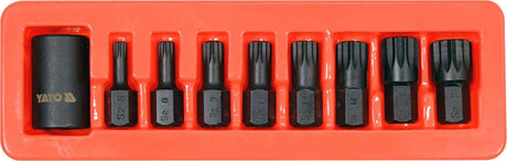 9PCS 1/2"DR  IMPACT SPLINE BIT & HOLDER (YT-10663)