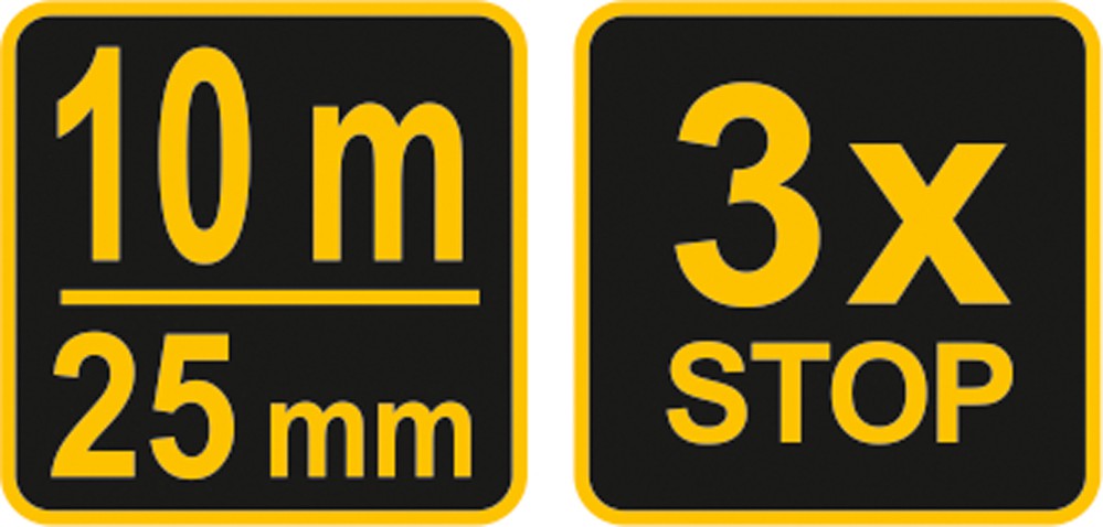 MEASURING TAPE RED-BLACK 10MX25MM (10129)