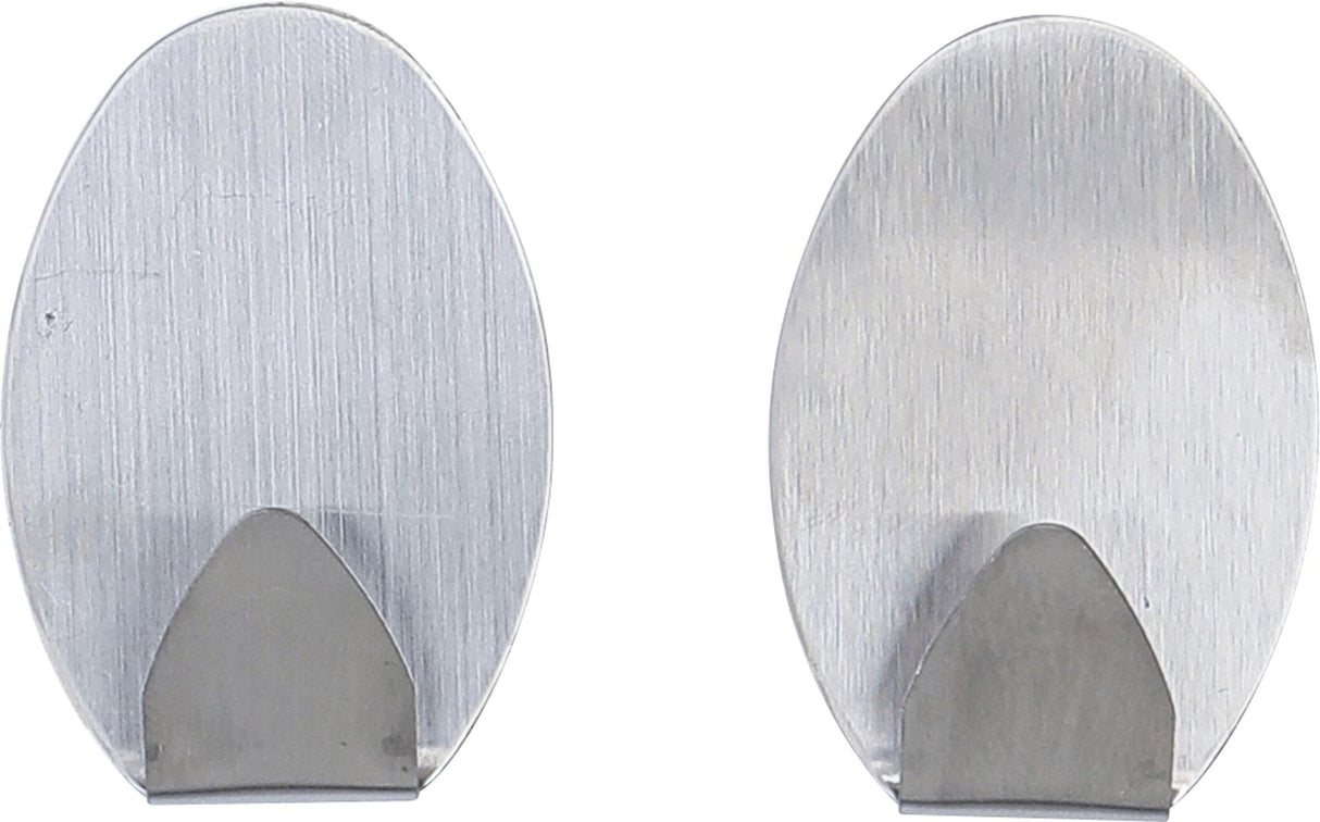 STAINLESS STEEL ADHESIVE HOOKS | 35 X 50 MM | 1.0 KG | 2 PCS. (88230)