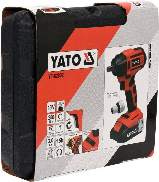 IMPACT SCREWDRIVER BL MOTOR 1/2'' - 3AH (YT-82802)