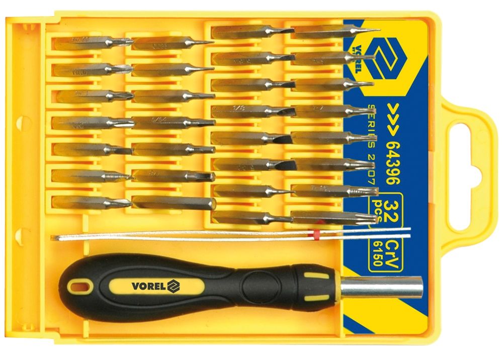 PRECISION SCREWDRIVER BIT SET 32PCS (64396)