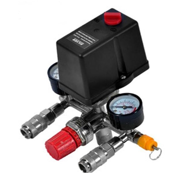 COMPRESSOR REGULATOR WITH PRESSURE SWITCH AND PRESSURE GAUGES | 230V (SK10681)