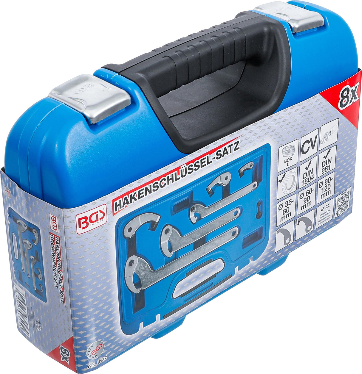 HOOK WRENCH SET | 35 - 120 MM | 8 PCS. (8542)