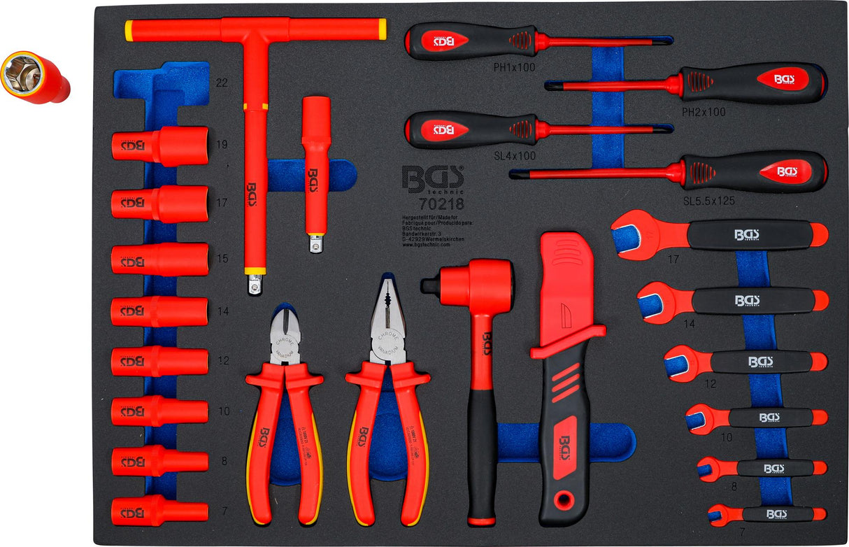 TOOL TRAY 3/3: VDE SOCKET SET | 10 MM (3/8") DRIVE | 26 PCS. (70218)