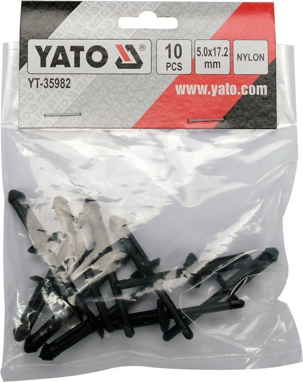 PLASTIC BLIND RIVETS 5.0X17.2MM 10PCS (YT-35982)