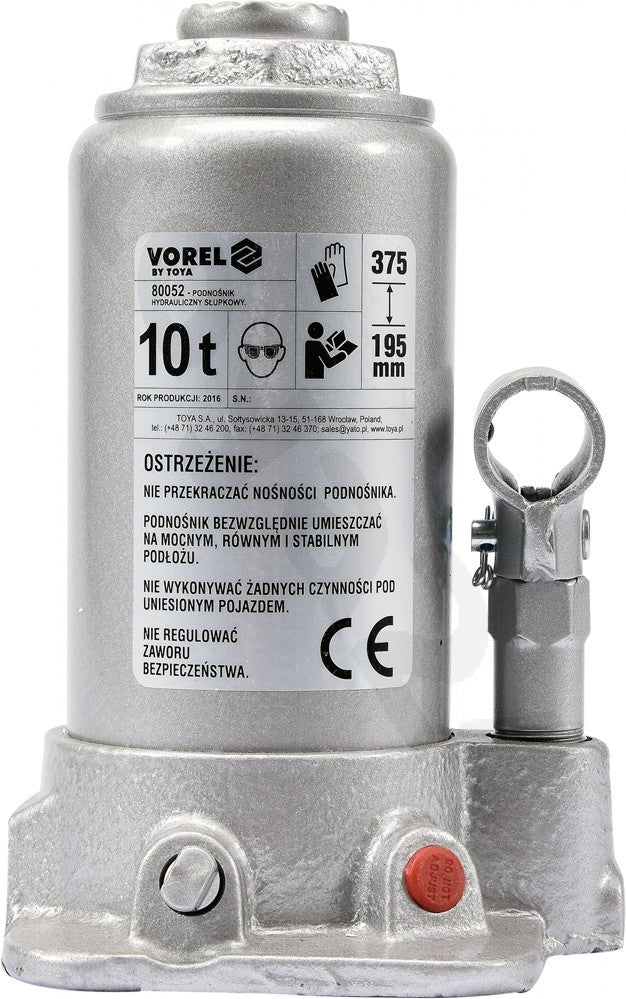 HYDRAULIC BOTTLE JACK 10T (80052)