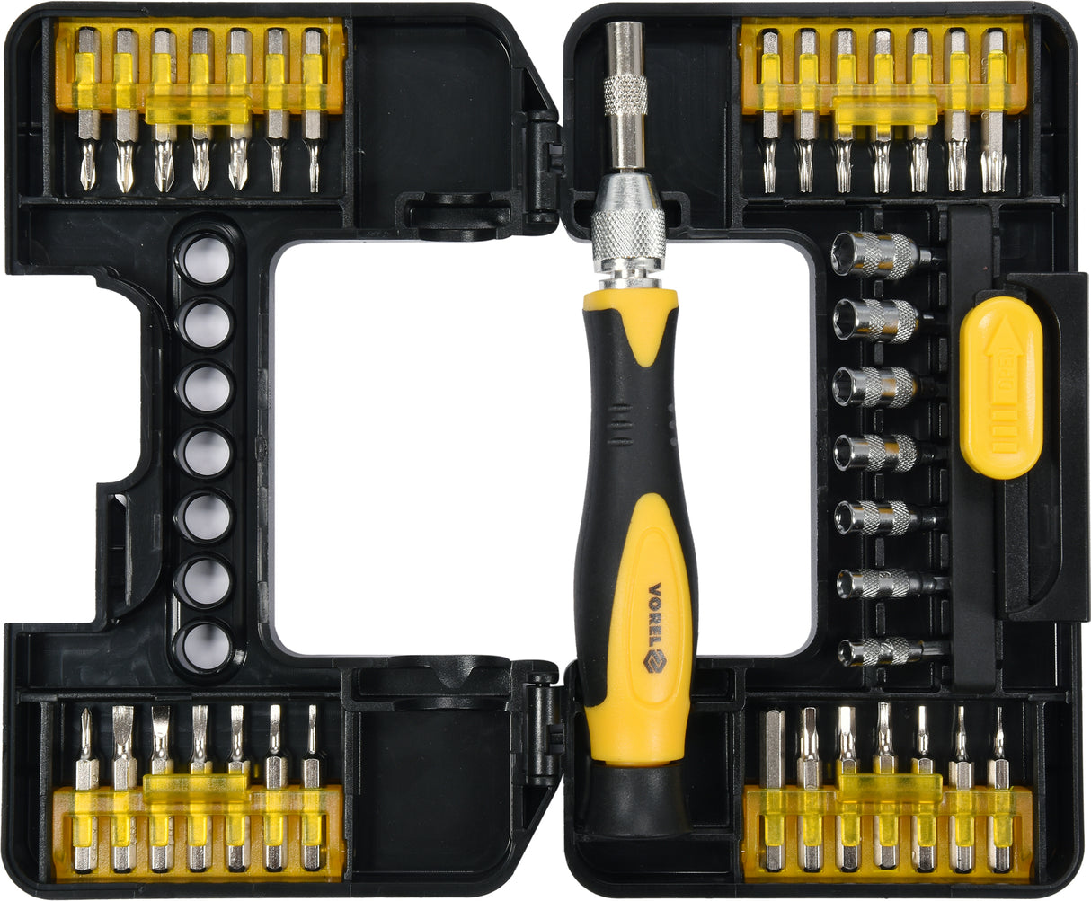 PRECISION SCREWDRIVER WITH SOCKETS AND PRECISION BITS | 37 PCS. (65022)