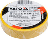 INSULATION TAPE 0.13MM 15MMX20M YELLOW (YT-81594)