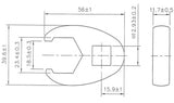 CROWFOOT SPANNER | 12.5 MM (1/2") DRIVE | 23 MM (1757-23)
