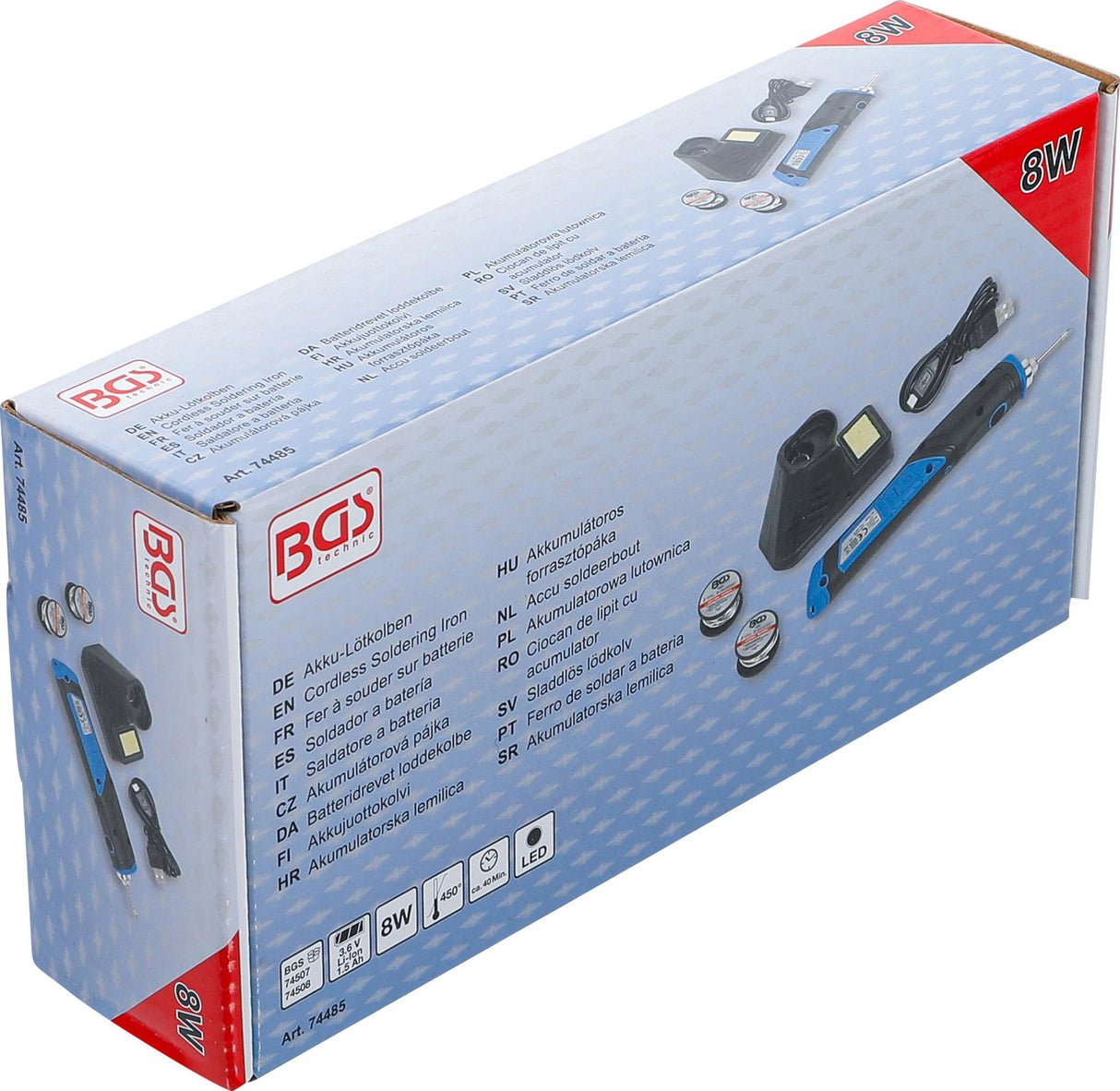 CORDLESS SOLDERING IRON | 8 W | WITH CHARGING STATION (74485)