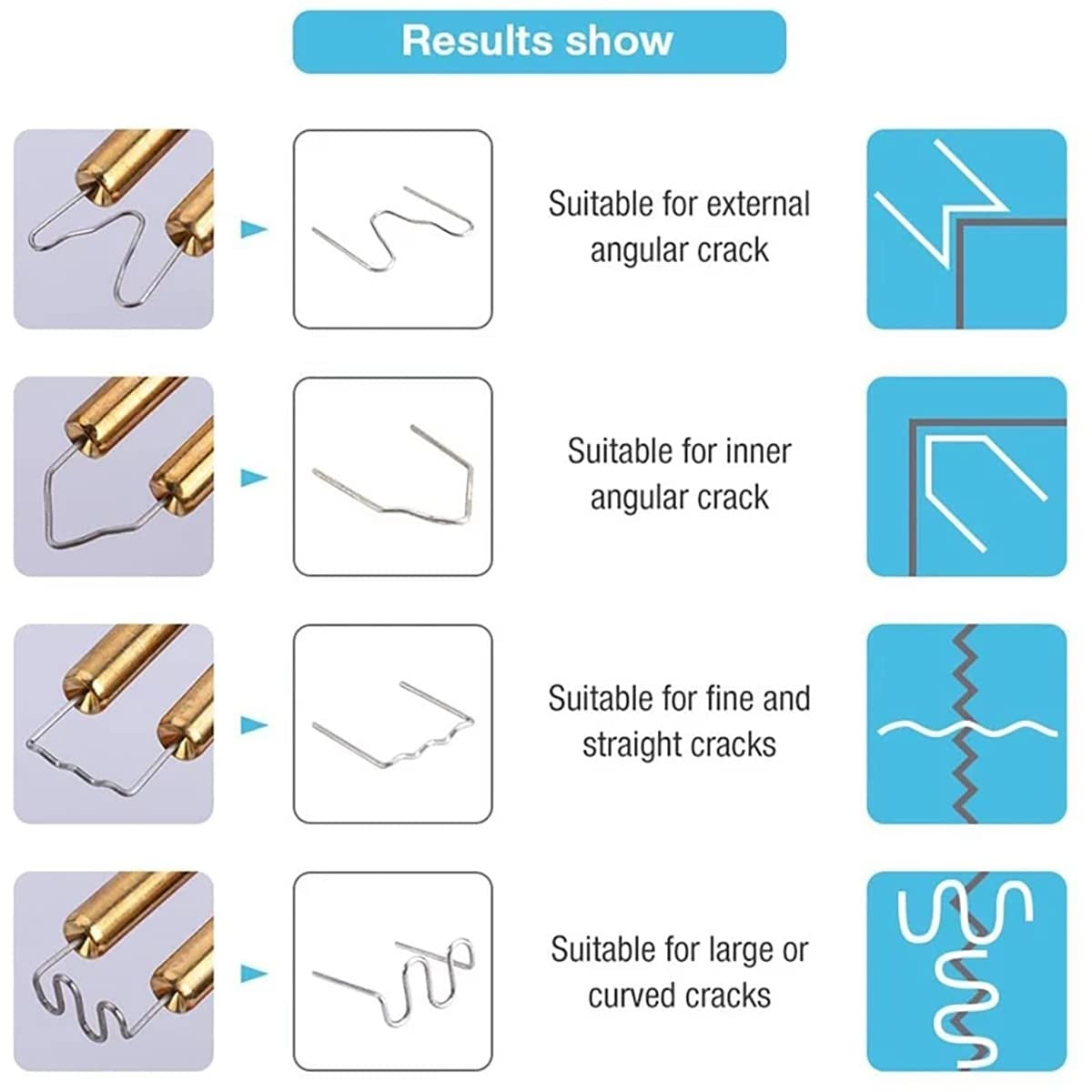 STAPLE SET | FOR PLASTIC REPAIR | (8X100 PCS.) 800 PCS. (S800S)