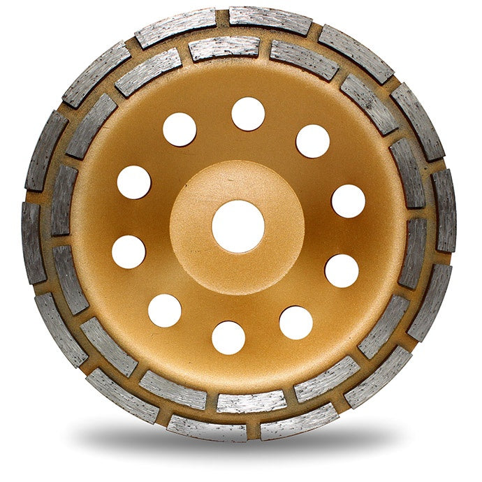 DIAMOND GRINDING DISC | PLATE TYPE | DOUBLE ROW | 22.2X180 MM (DR0180B)