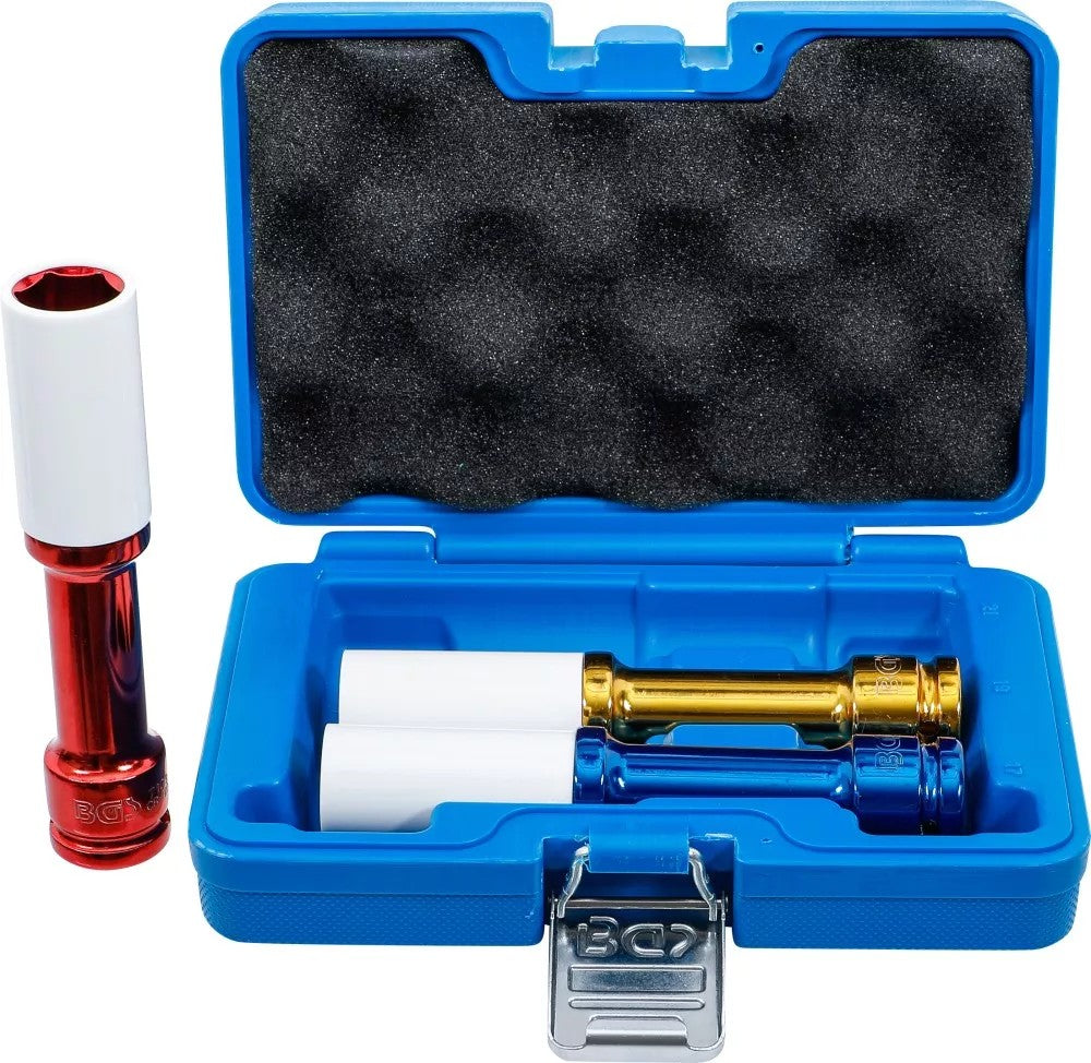PROTECTIVE IMPACT SOCKET SET | 12.5 MM (1/2") DRIVE | 150 MM DEEP | 17 / 19 / 21 MM | 3 PCS. (7100)