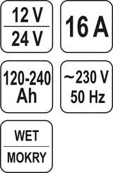 BATTERY CHARGER 12/24V 25A (YT-8304)