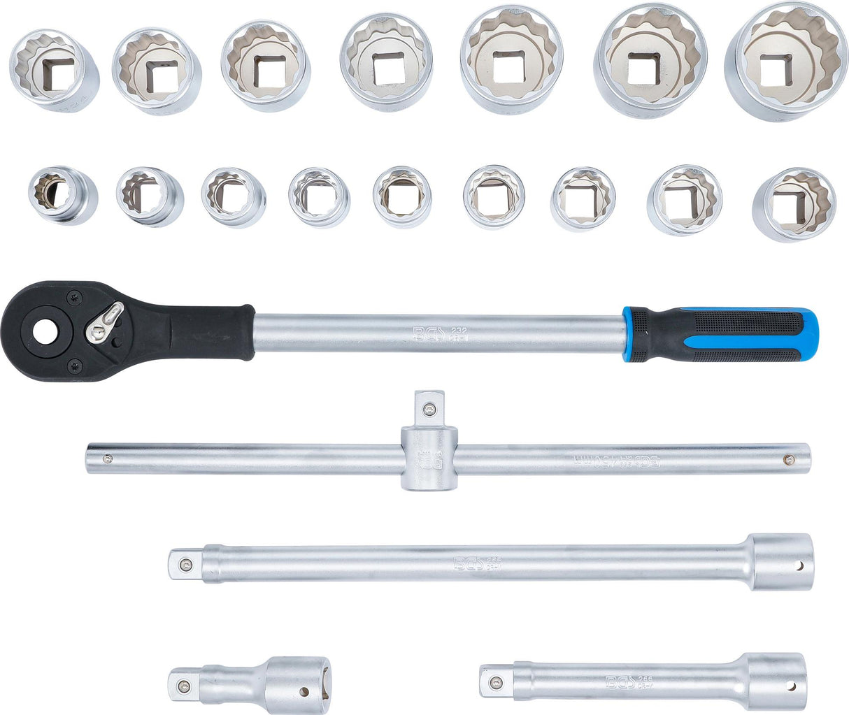 SOCKET SET 12-POINT | 20 MM (3/4") DRIVE | 21 PCS. (1223)
