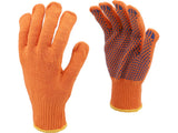 COTTON GLOVES, PVC DOTS, "SFD" (74102)