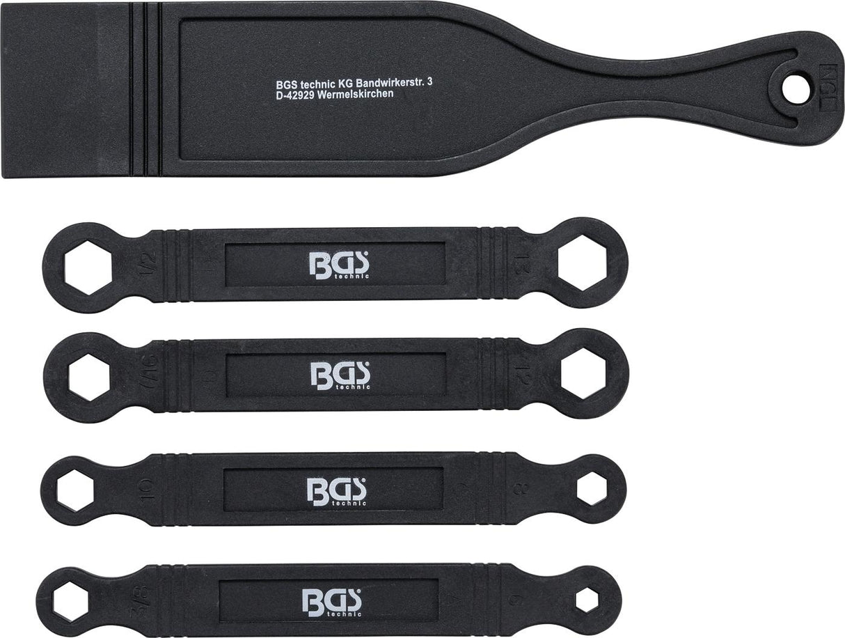 PLASTIC DOUBLE RING SPANNER & PRY BAR SET | 5 PCS. (6663)