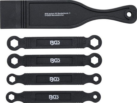 PLASTIC DOUBLE RING SPANNER & PRY BAR SET | 5 PCS. (6663)
