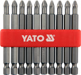 SCREWDRIVER BITS 10PCS PH2X75MM S2 (YT-0480)