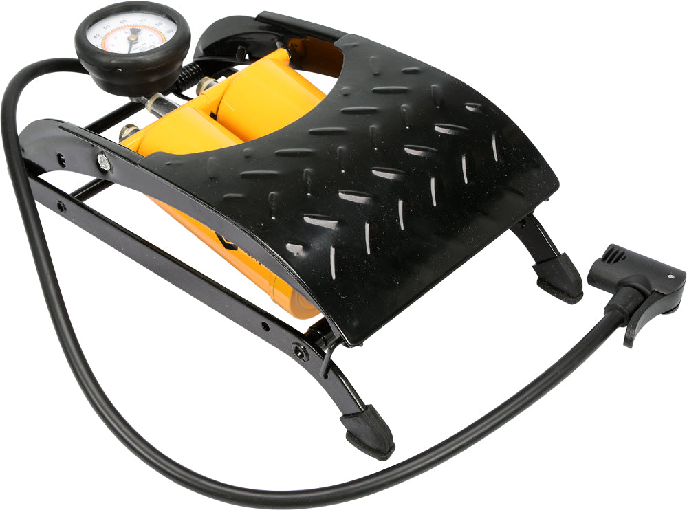 FOOT PUMP DOUBLE CYLINDER W. GAUGE (82015)