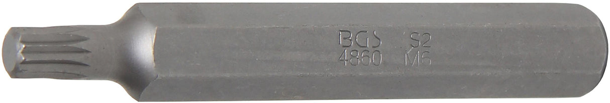 BIT | LENGTH 75 MM | 10 MM (3/8") DRIVE | SPLINE (FOR XZN) | M6 (4860)