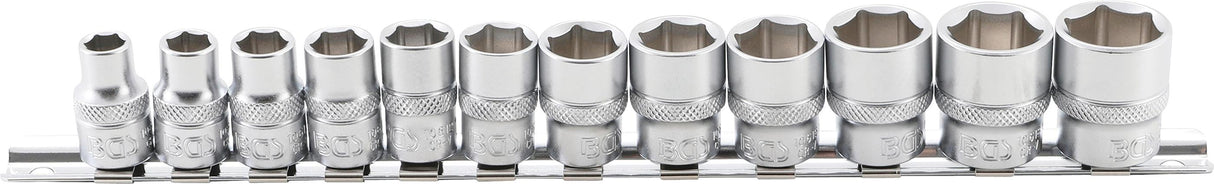SOCKET SET, HEXAGON | 10 MM (3/8") DRIVE | 8 - 19 MM | 12 PCS. (9104)