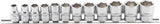 SOCKET SET, HEXAGON | 10 MM (3/8") DRIVE | 8 - 19 MM | 12 PCS. (9104)