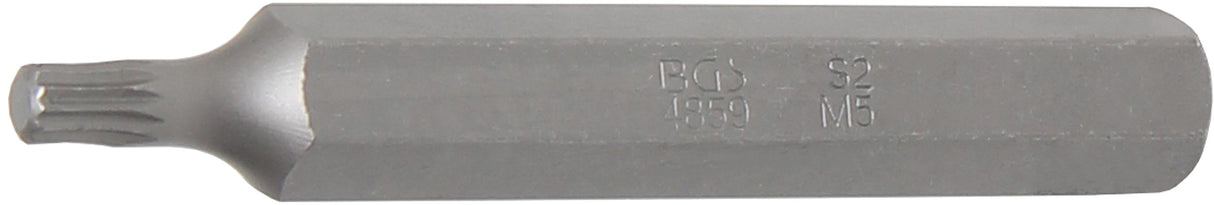 BIT | LENGTH 75 MM | 10 MM (3/8") DRIVE | SPLINE (FOR XZN) M5 (4859)