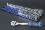 SLIP-ON RAIL SET FOR SOCKETS | WITH 80 CLIPS | FOR SOCKETS 6.3 MM (1/4") | 10 MM (3/8") | 12.5 MM (1/2") (6871)