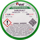 LEAD FREE SOLDER 2MM 100G (76856)