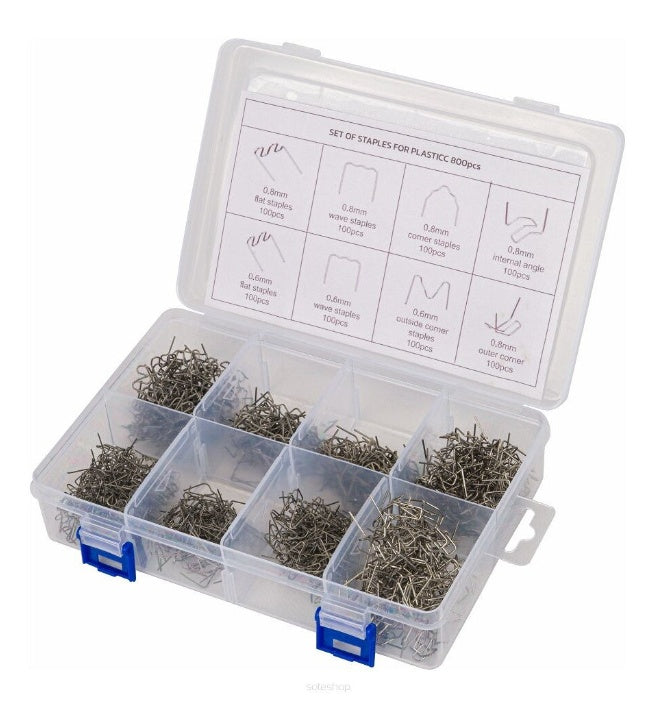 STAPLE SET | FOR PLASTIC REPAIR | (8X100 PCS.) 800 PCS. (S800SB)