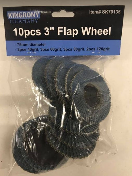 FLAP SANDING DISCS | Ø 75 MM | GRIT 40 / 60 / 80 / 120 | 10 PCS. (SK70135)