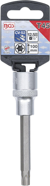 BIT SOCKET | LENGTH 100 MM | 12.5 MM (1/2") DRIVE | T-STAR (FOR TORX) T45 (4473)