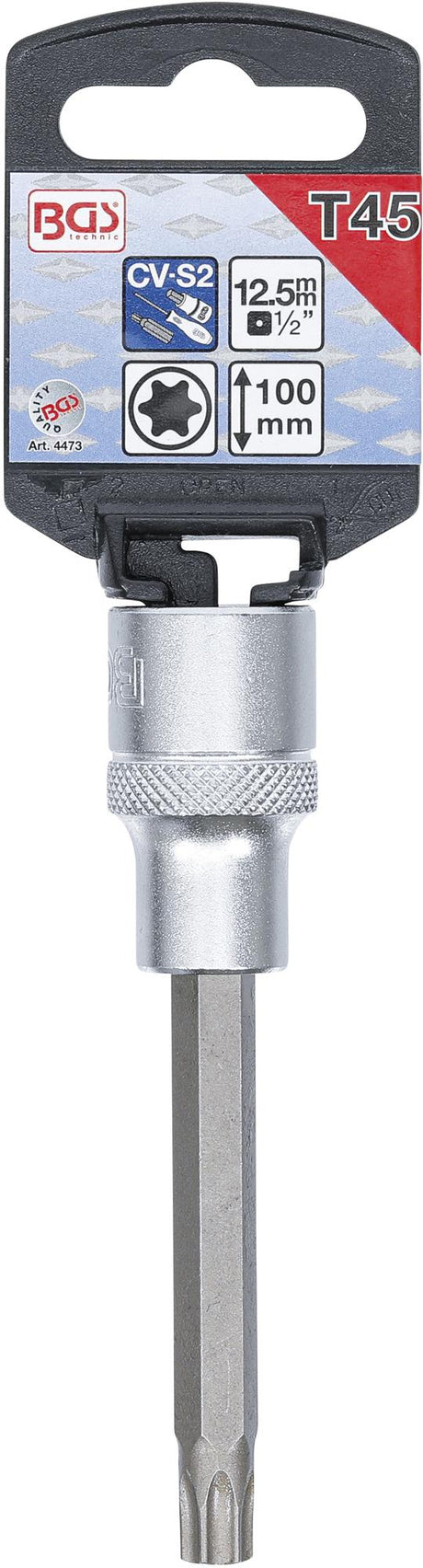 BIT SOCKET | LENGTH 100 MM | 12.5 MM (1/2") DRIVE | T-STAR (FOR TORX) T45 (4473)