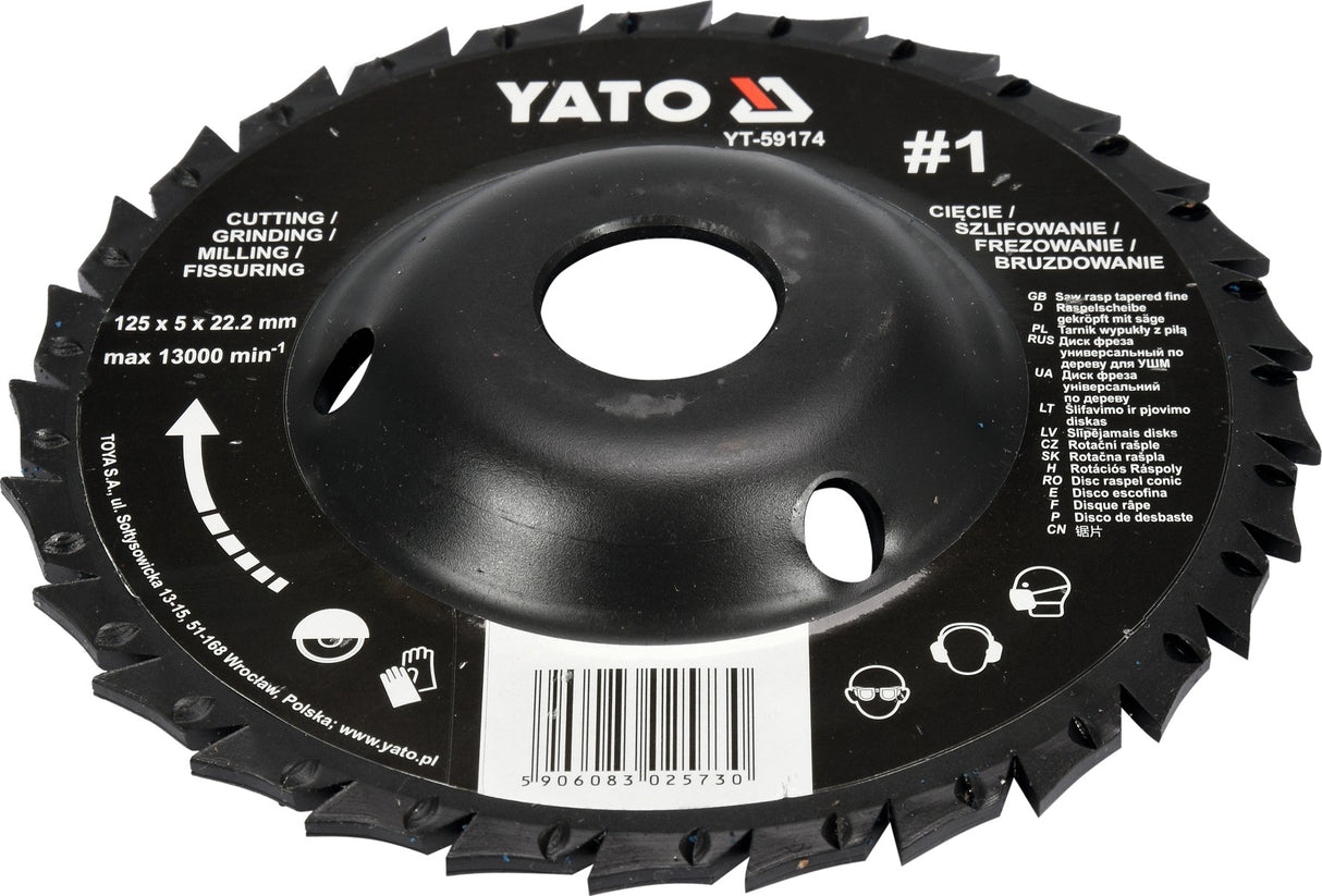 DISC/CUTTER FOR WOOD 125 MM, NO1 (YT-59174)