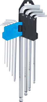 L-TYPE WRENCH SET | EXTRA LONG | INTERNAL HEXAGON / INTERNAL HEXAGON WITH BALL HEAD 1.5 - 10 MM | 9 PCS. (790)