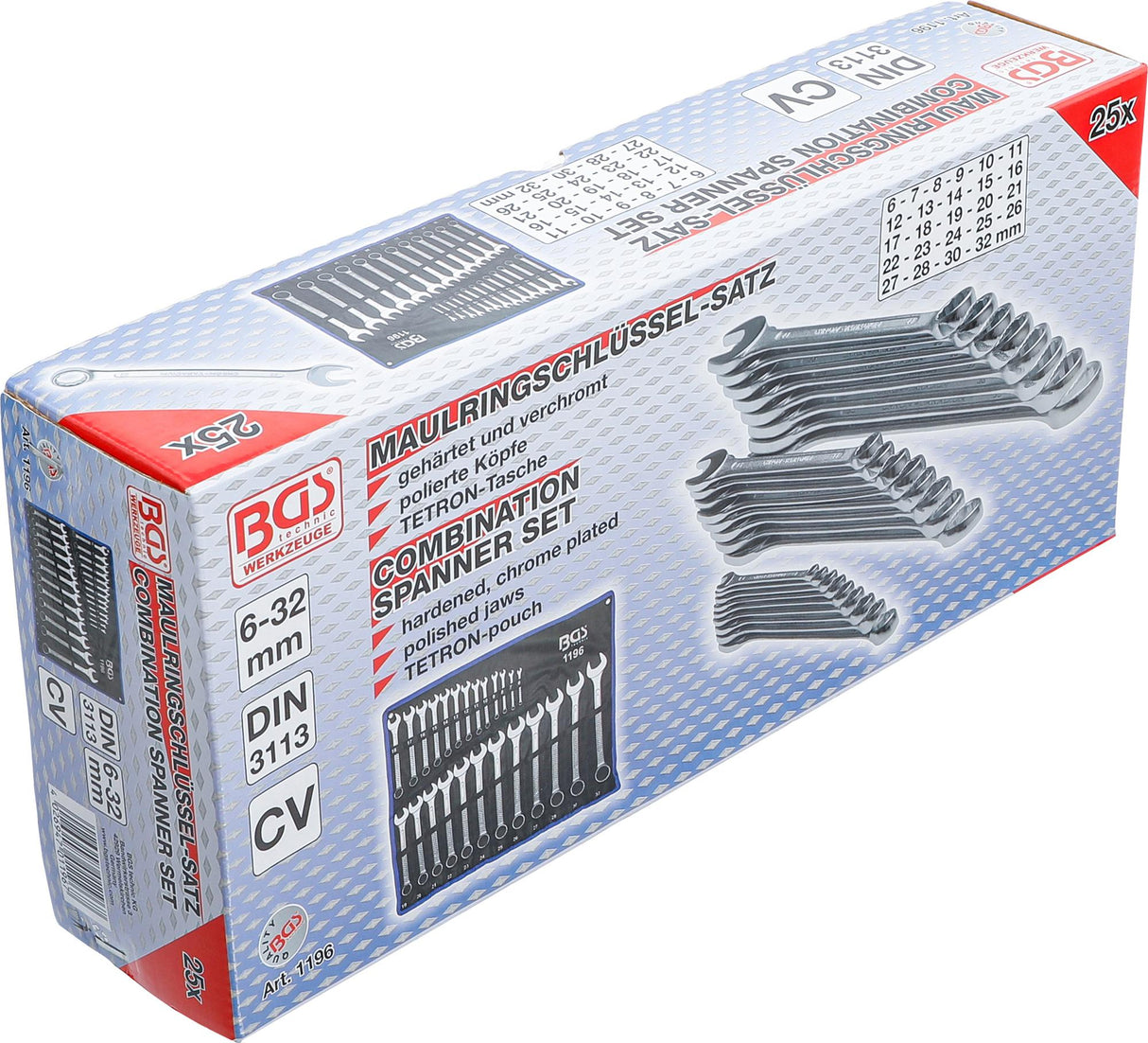 COMBINATION SPANNER SET | 6 - 32 MM | 25 PCS. (1196)