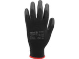 WORKING GLOVES NYLON/PU BLACK S. 10 (YT-7473)