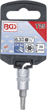 BIT SOCKET | 6.3 MM (1/4") DRIVE | T-STAR (FOR TORX) T25 (2593)