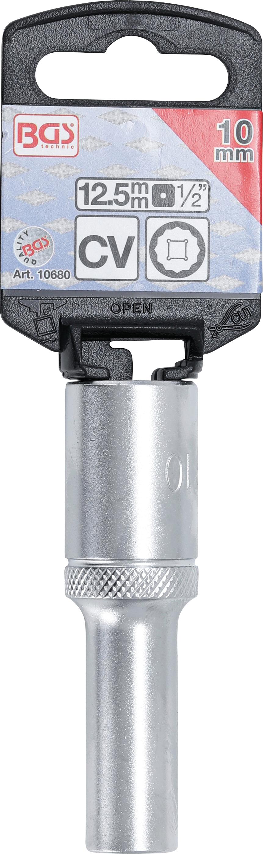 SOCKET, 12-POINT, DEEP | 12.5 MM (1/2") DRIVE | 10 MM (10680)