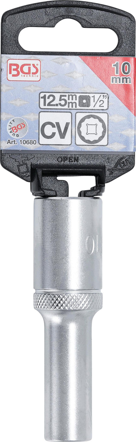 SOCKET, 12-POINT, DEEP | 12.5 MM (1/2") DRIVE | 10 MM (10680)