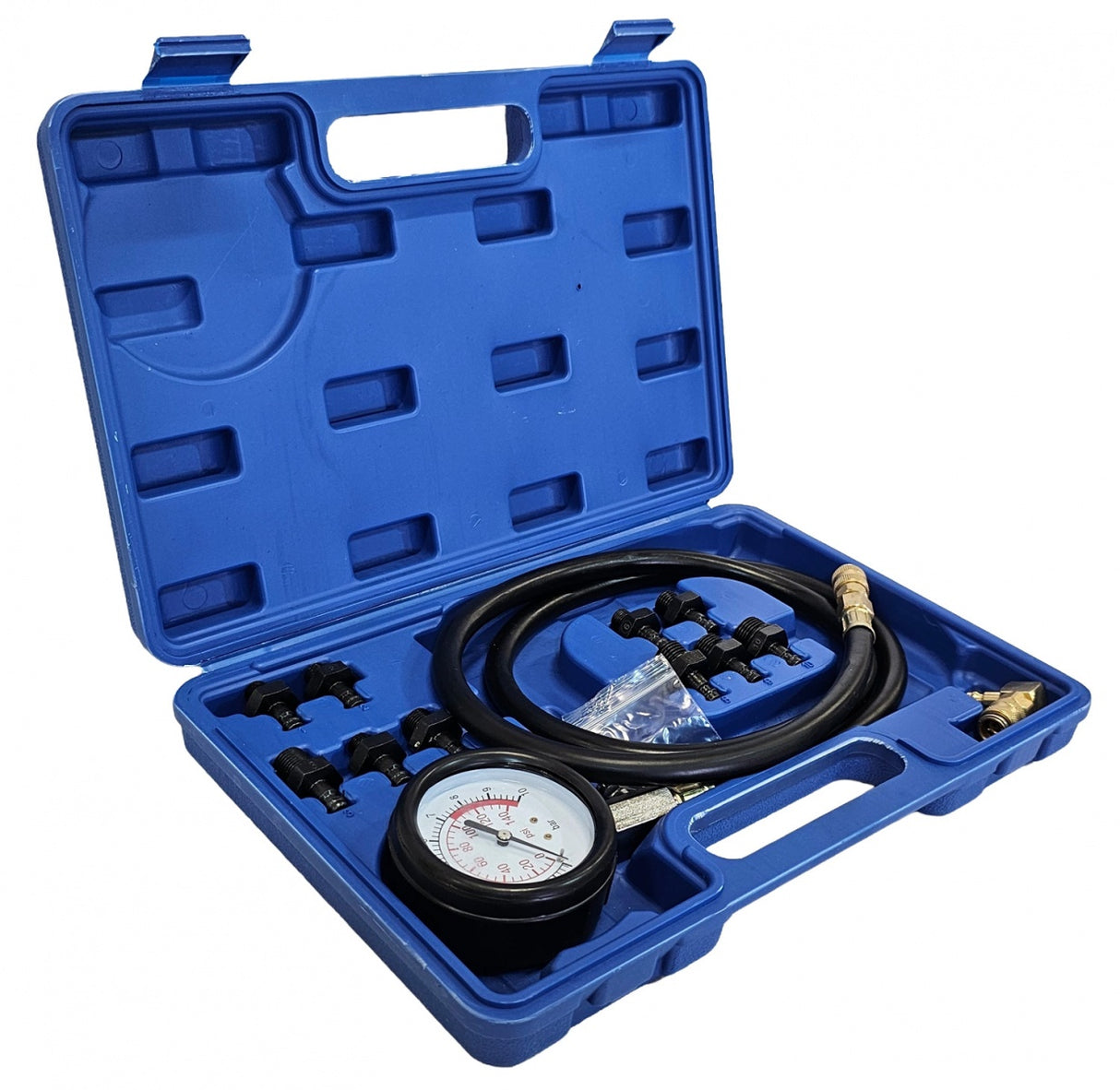 OIL PRESSURE GAUGE | WITH LONG HOSE AND ADAPTERS (HS-A3453)