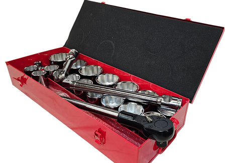 SOCKET AND WRENCH SET 12-POINT | 25 MM (1") | 36 - 80 MM | 22 PCS. (SS122)